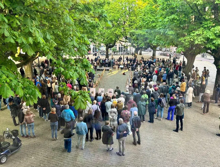 Kastanjeplein van bovenaf gezien - fotografie: Cheyenne Vitalis